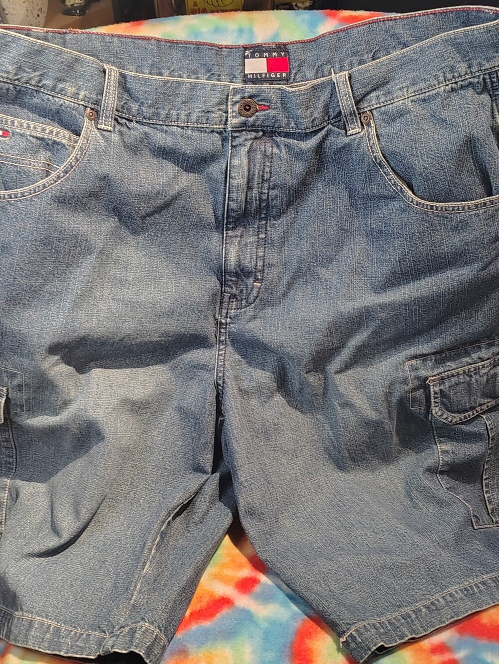 Tommy Hilfiger Light Blue Denim Cargo Shorts